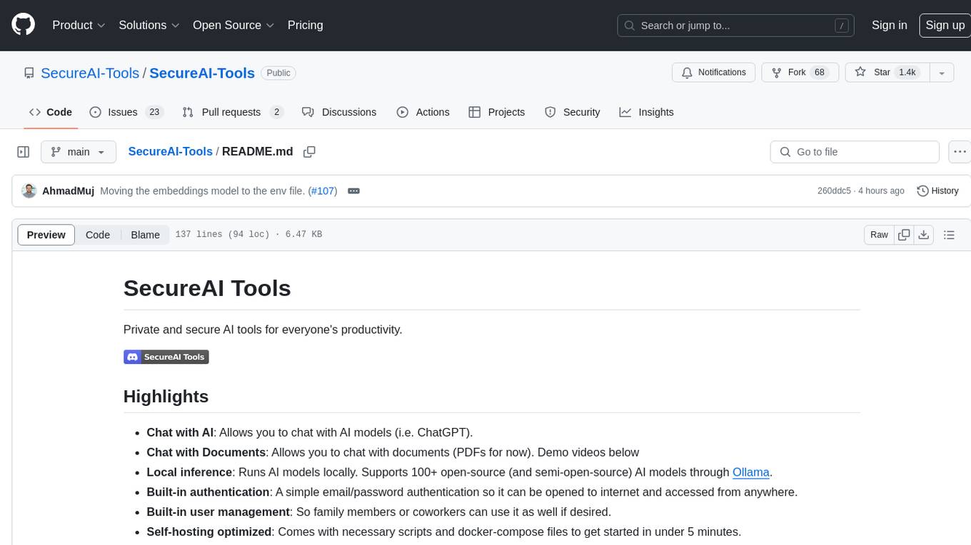 SecureAI-Tools Screenshot