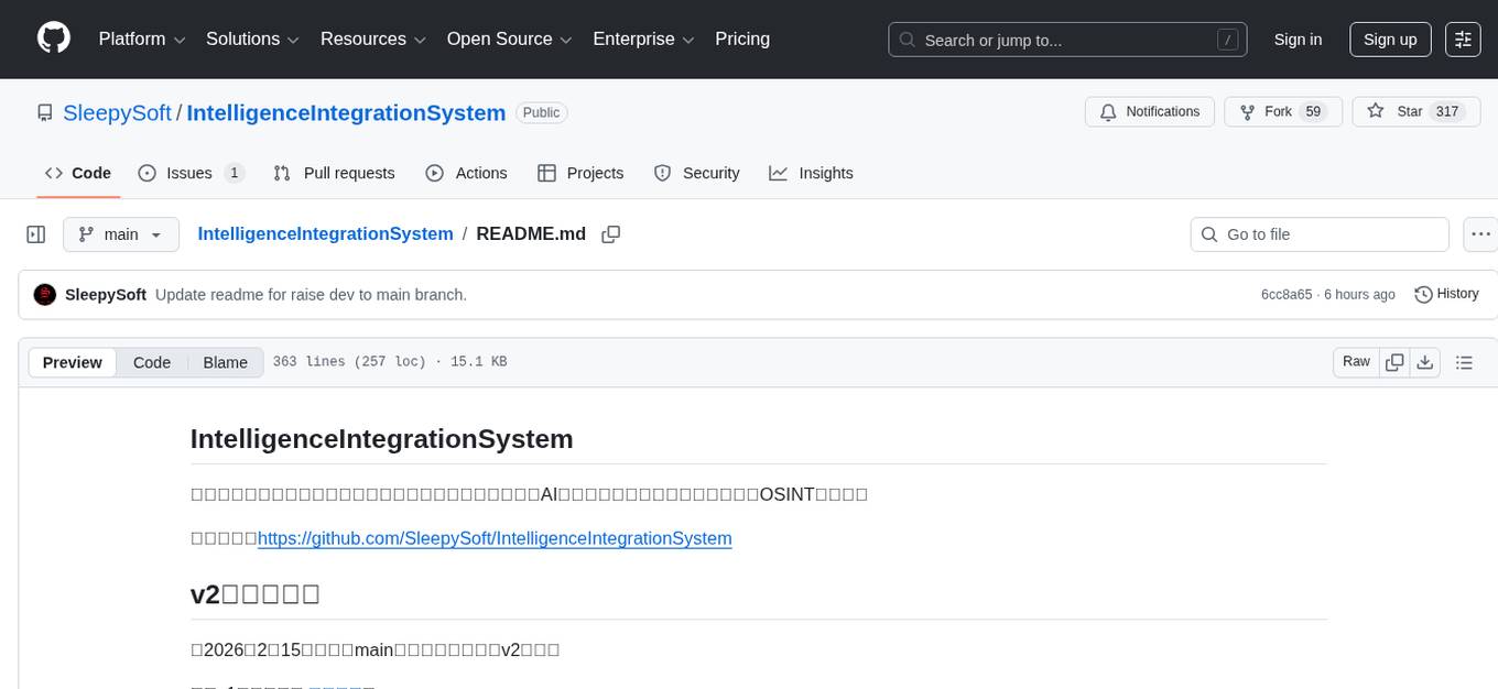IntelligenceIntegrationSystem Screenshot