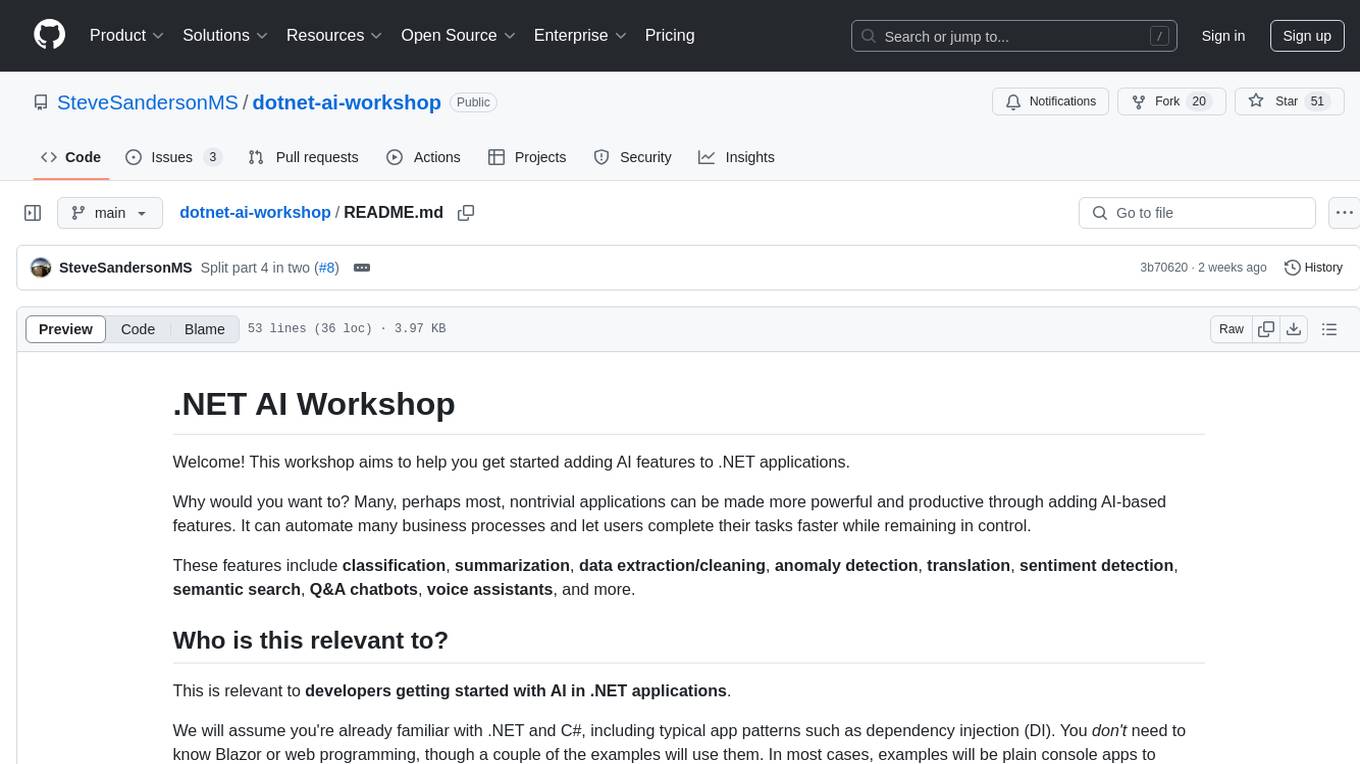 dotnet-ai-workshop Screenshot