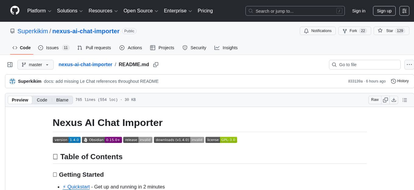 nexus-ai-chat-importer Screenshot