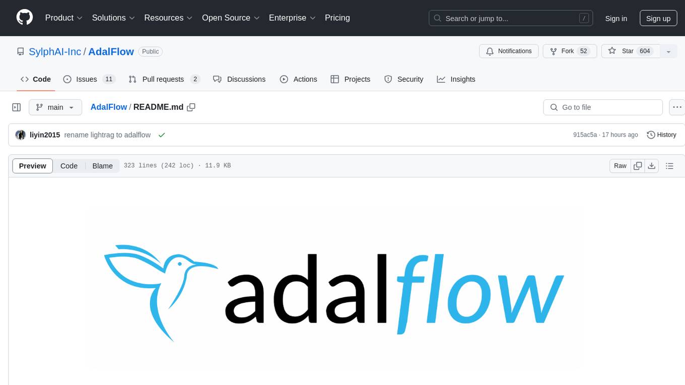 AdalFlow Screenshot