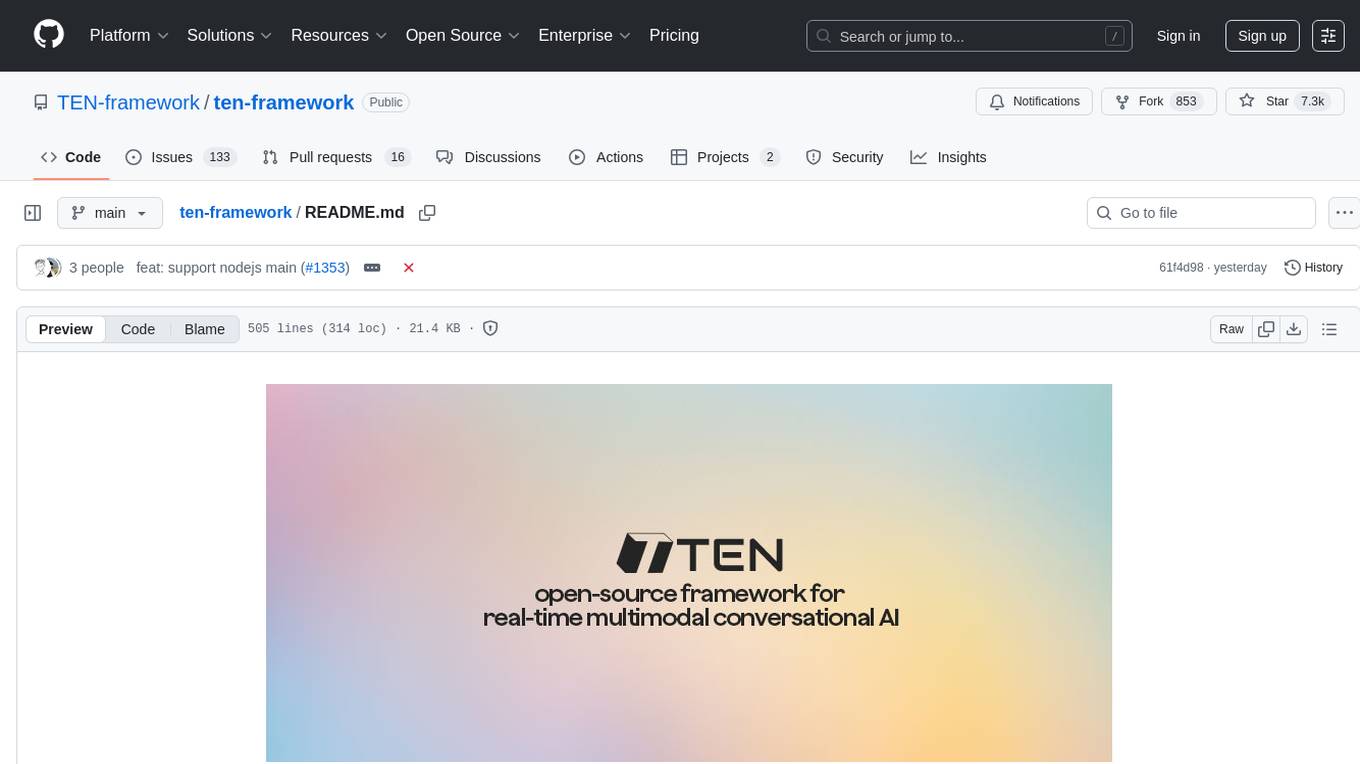 ten-framework Screenshot