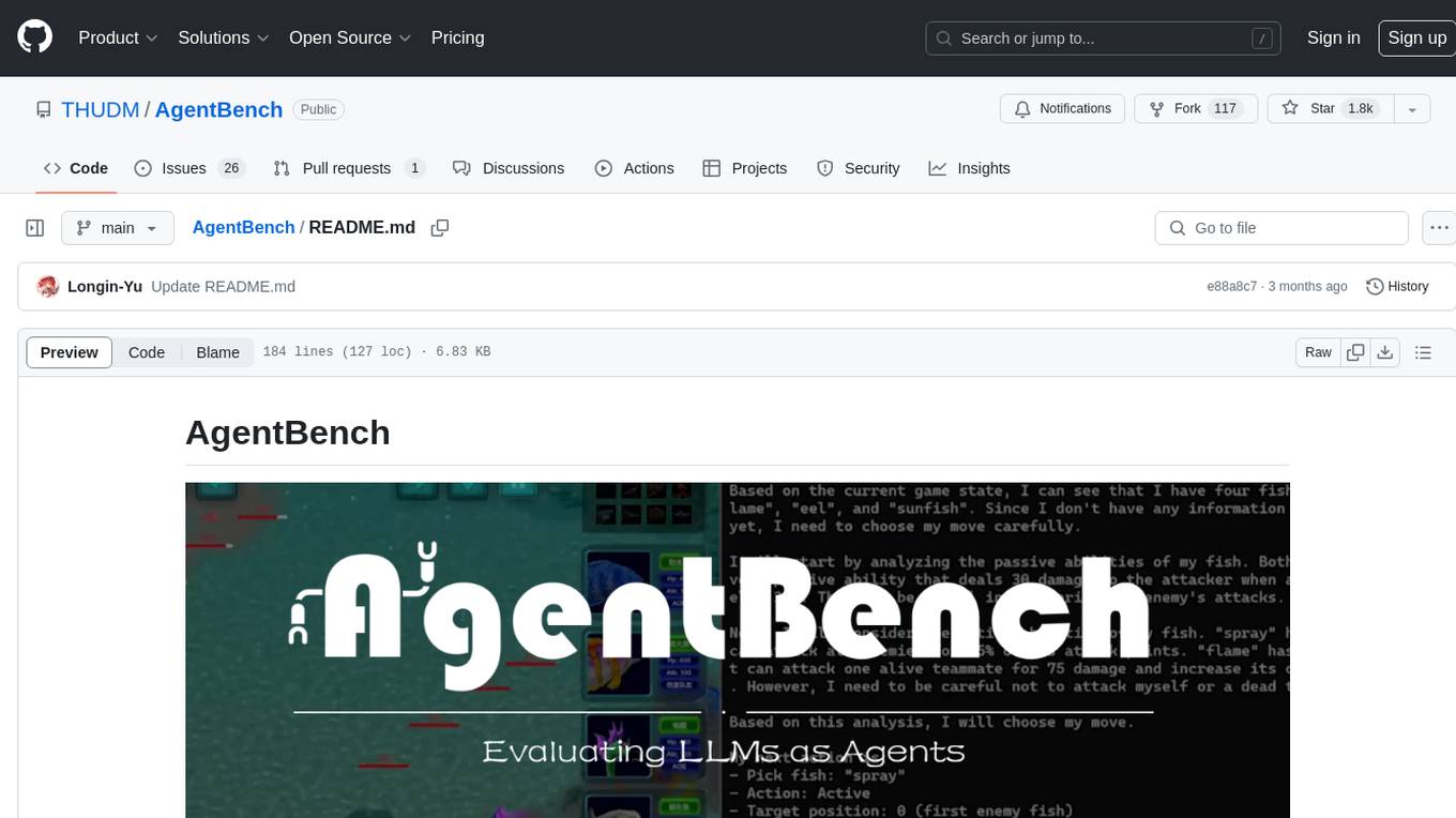 AgentBench Screenshot