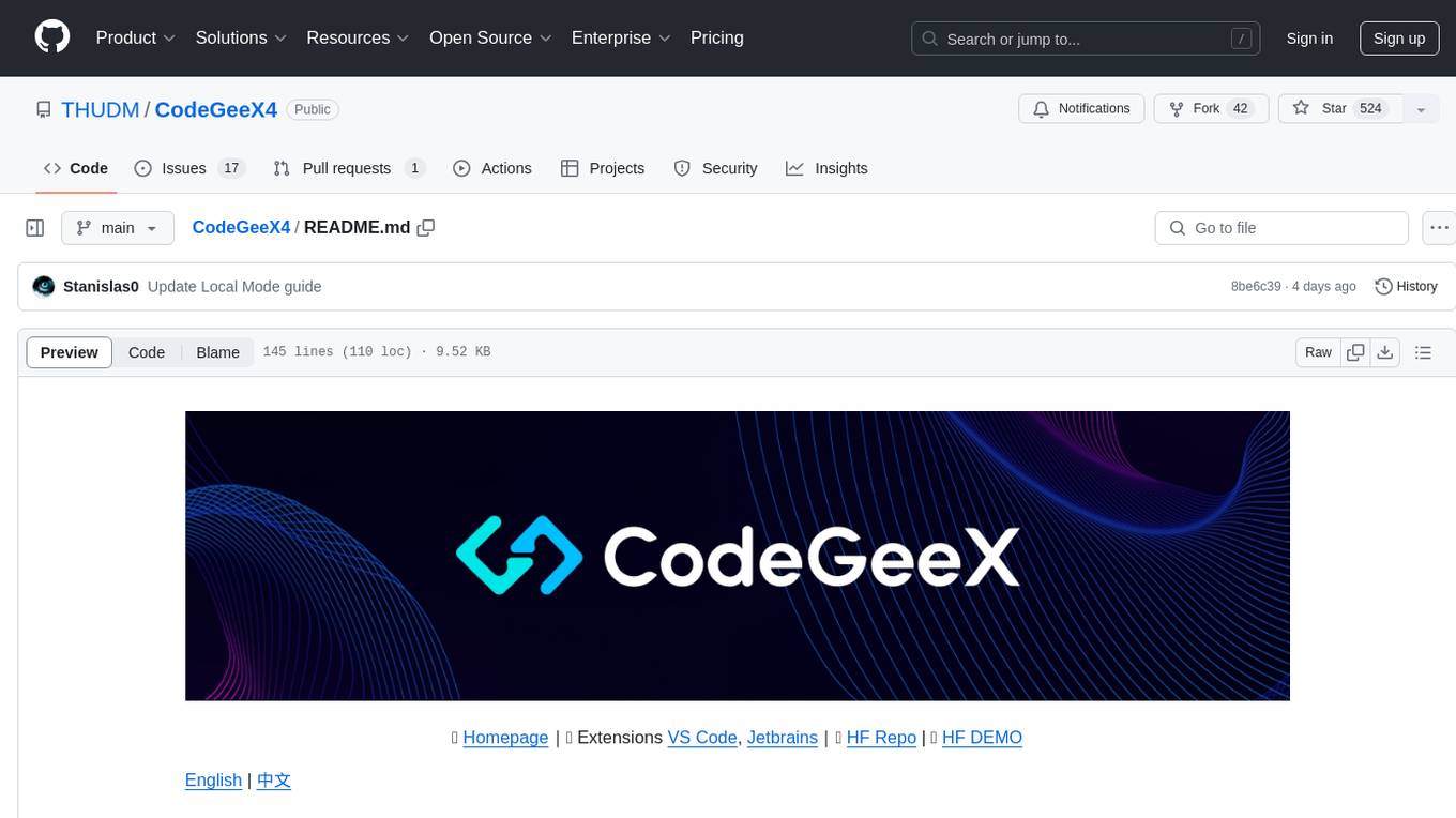 CodeGeeX4 Screenshot