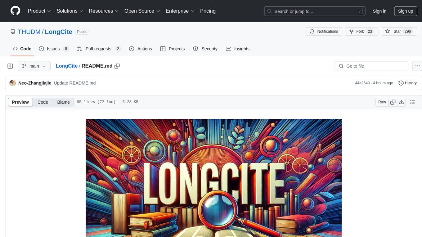 LongCite Screenshot