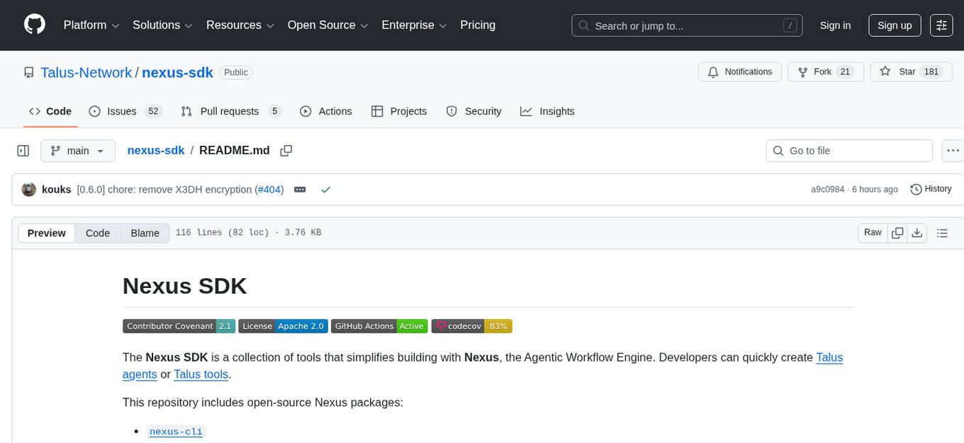 nexus-sdk Screenshot