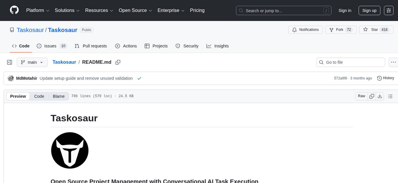 Taskosaur Screenshot