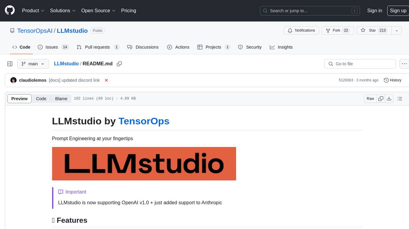 LLMstudio Screenshot