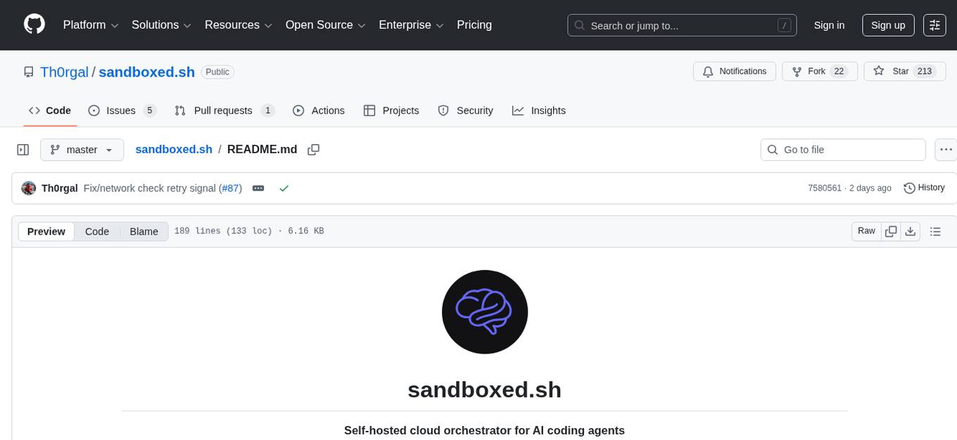 sandboxed.sh Screenshot