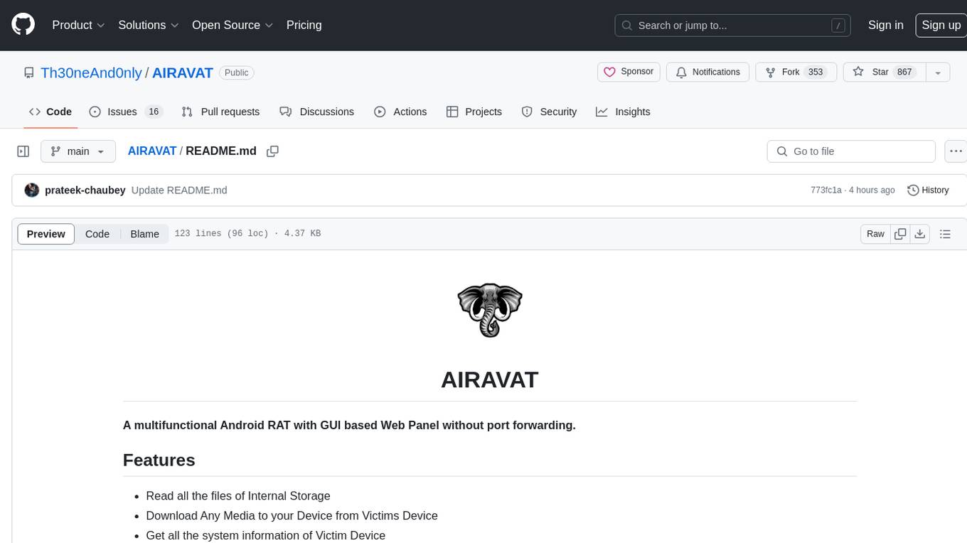 AIRAVAT Screenshot