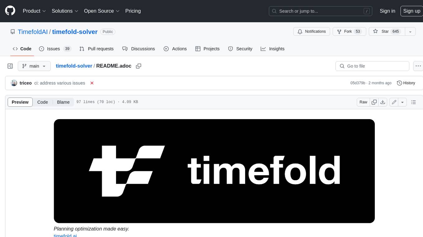 timefold-solver Screenshot