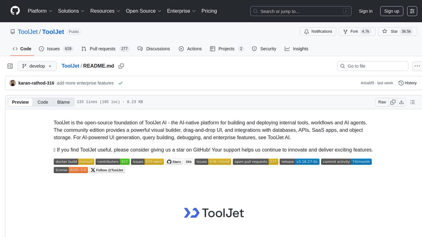 ToolJet Screenshot