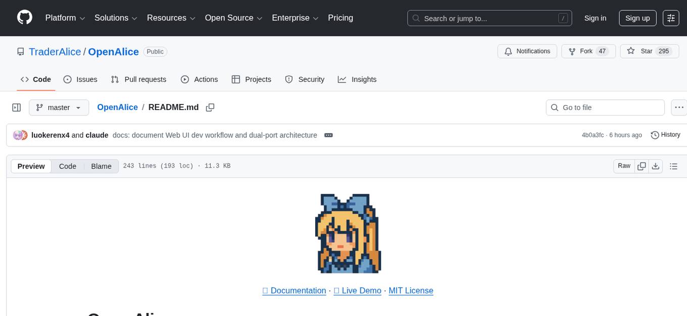 OpenAlice Screenshot