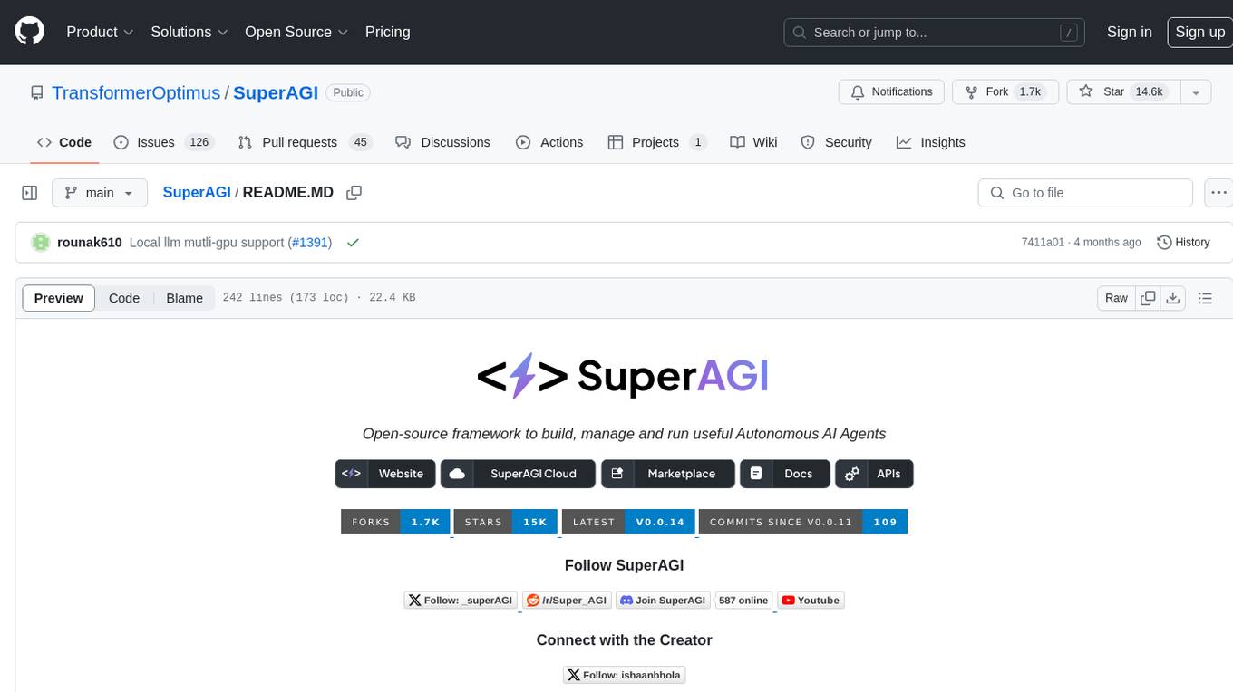 SuperAGI Screenshot