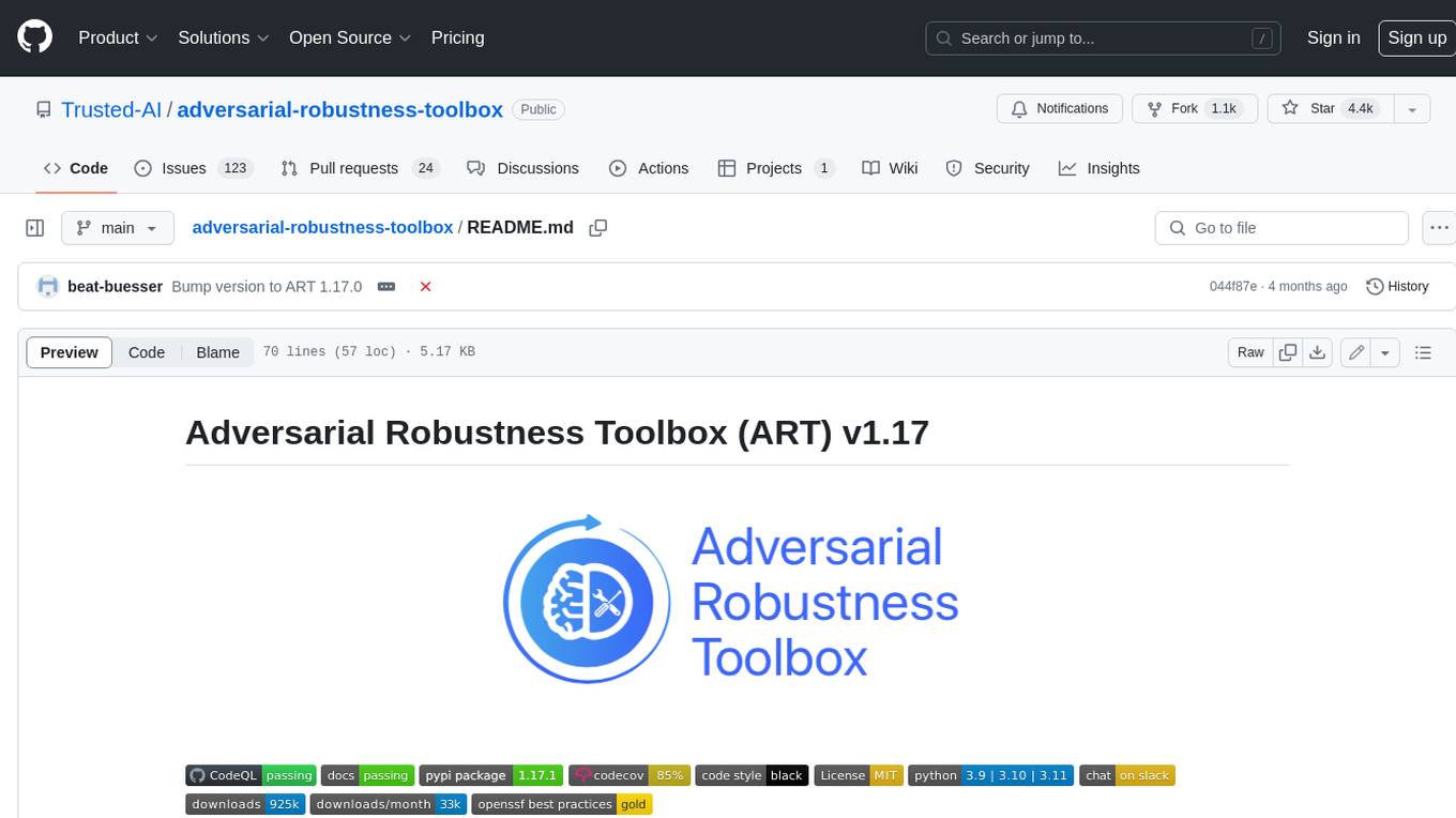 adversarial-robustness-toolbox Screenshot