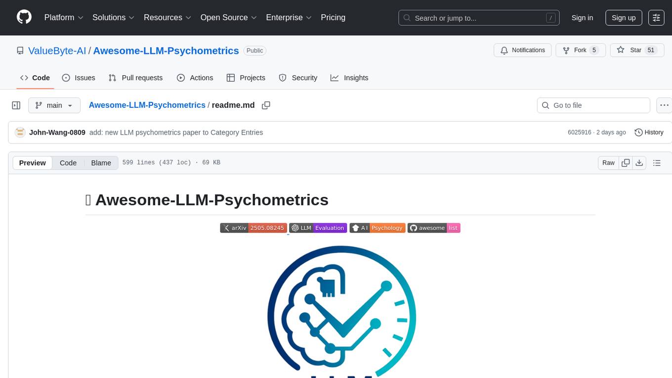 Awesome-LLM-Psychometrics Screenshot