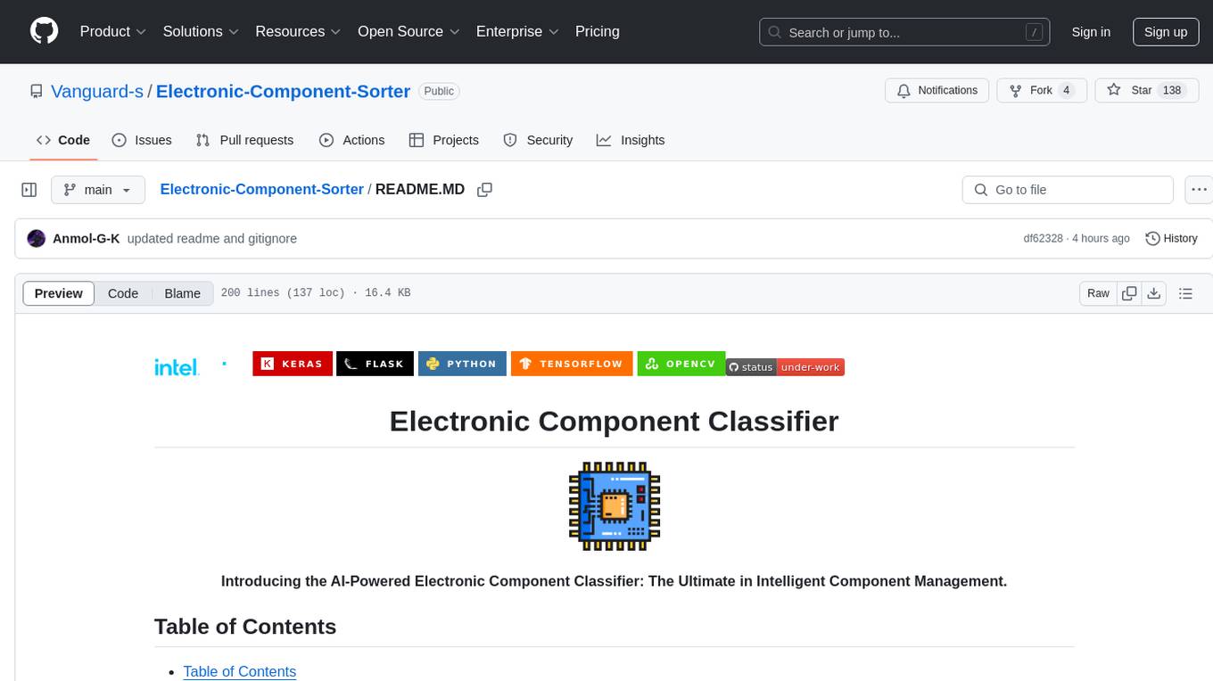 Electronic-Component-Sorter Screenshot