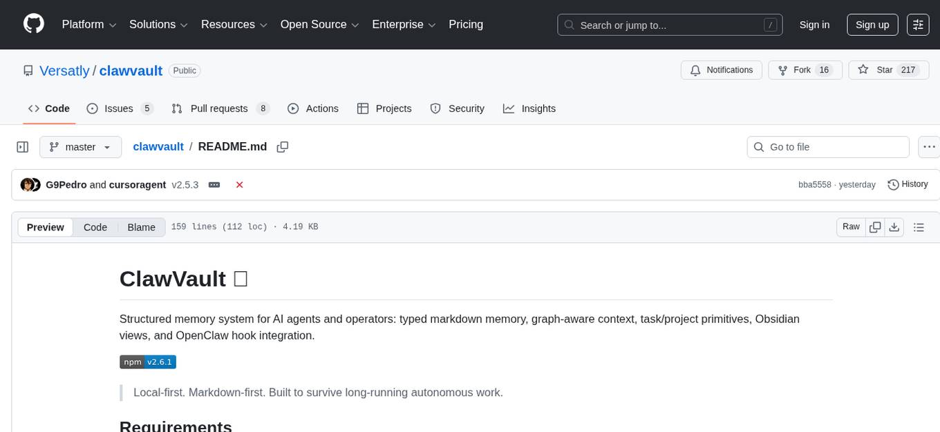clawvault Screenshot