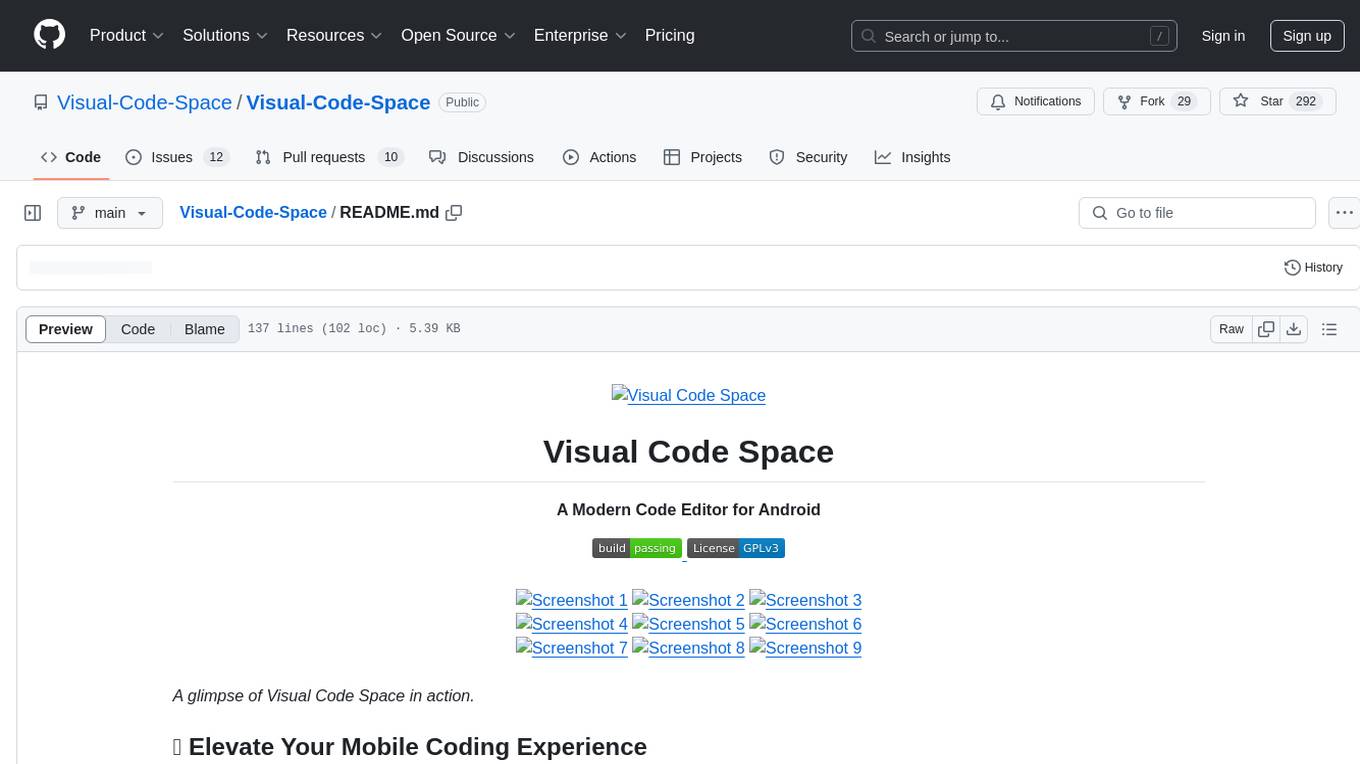 Visual-Code-Space Screenshot