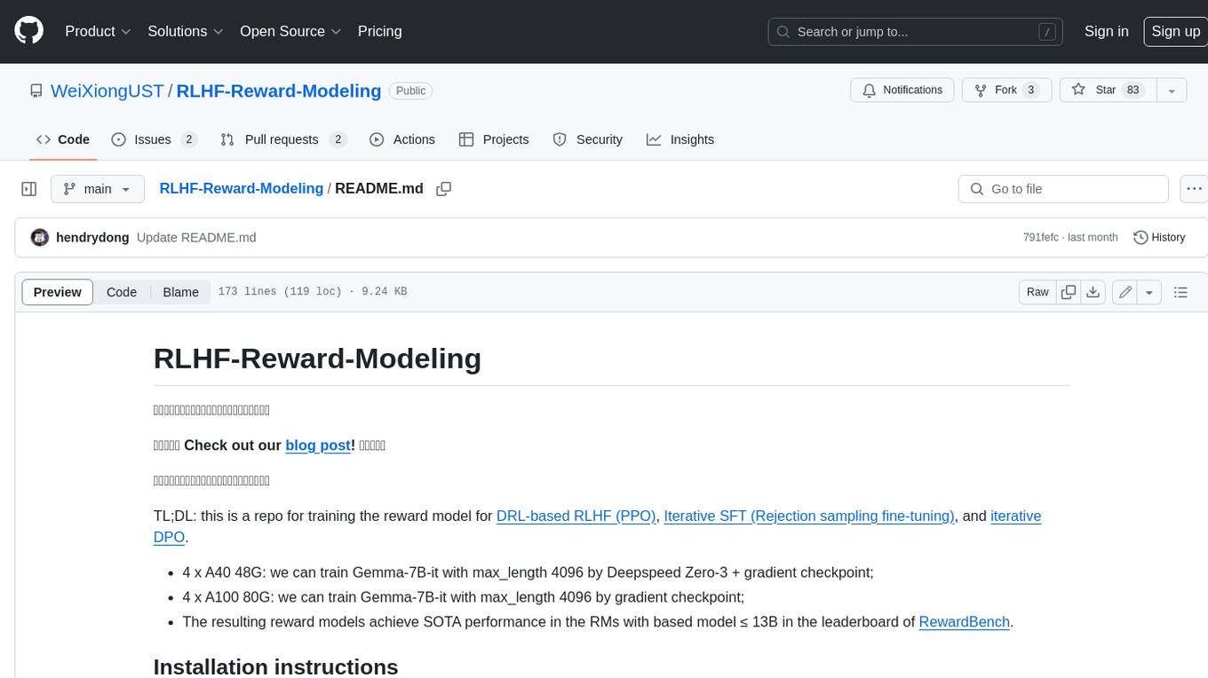 RLHF-Reward-Modeling Screenshot