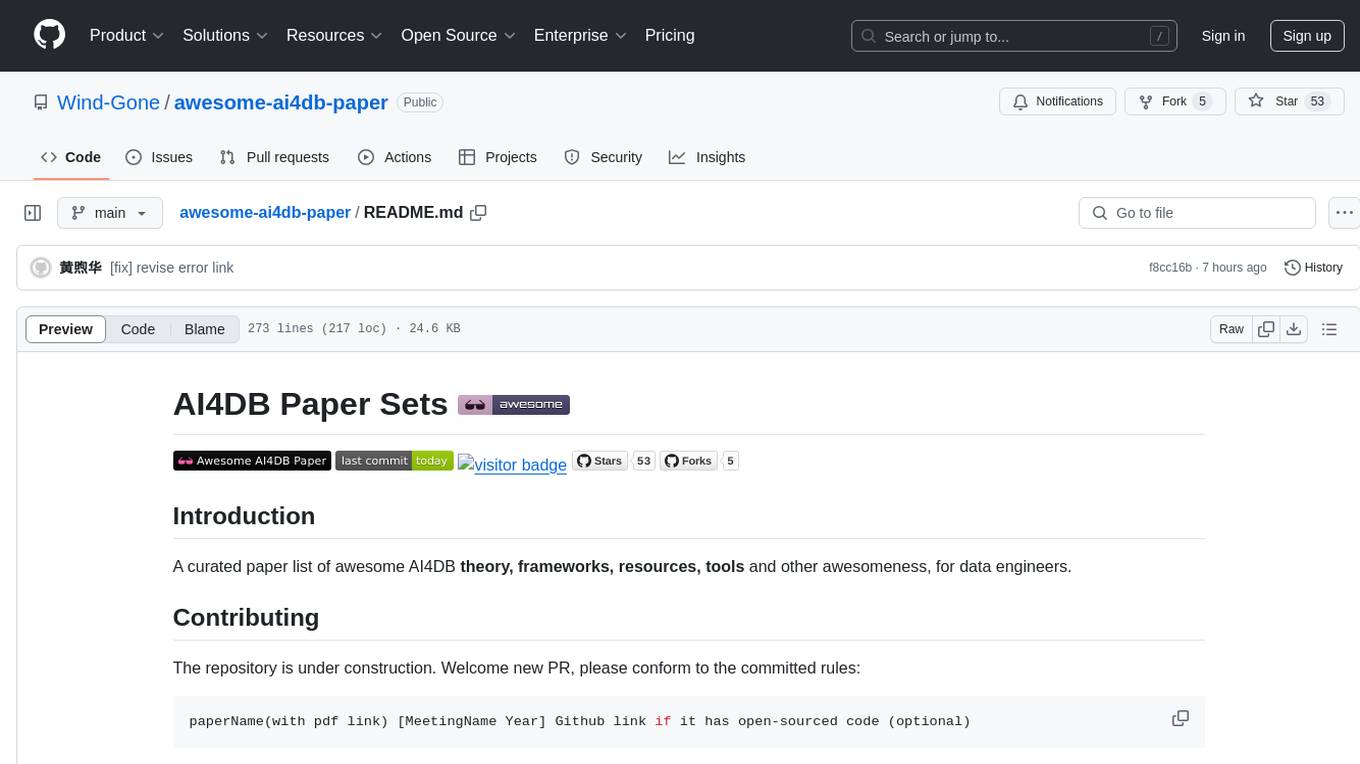 awesome-ai4db-paper Screenshot