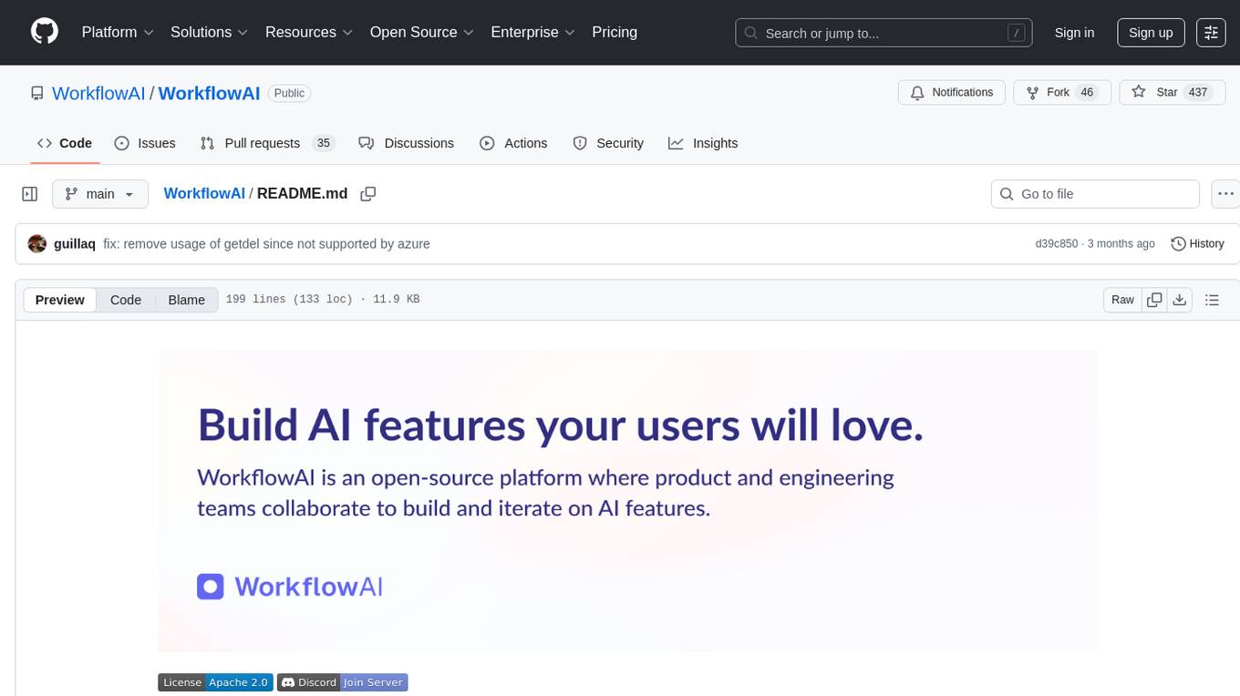 WorkflowAI Screenshot