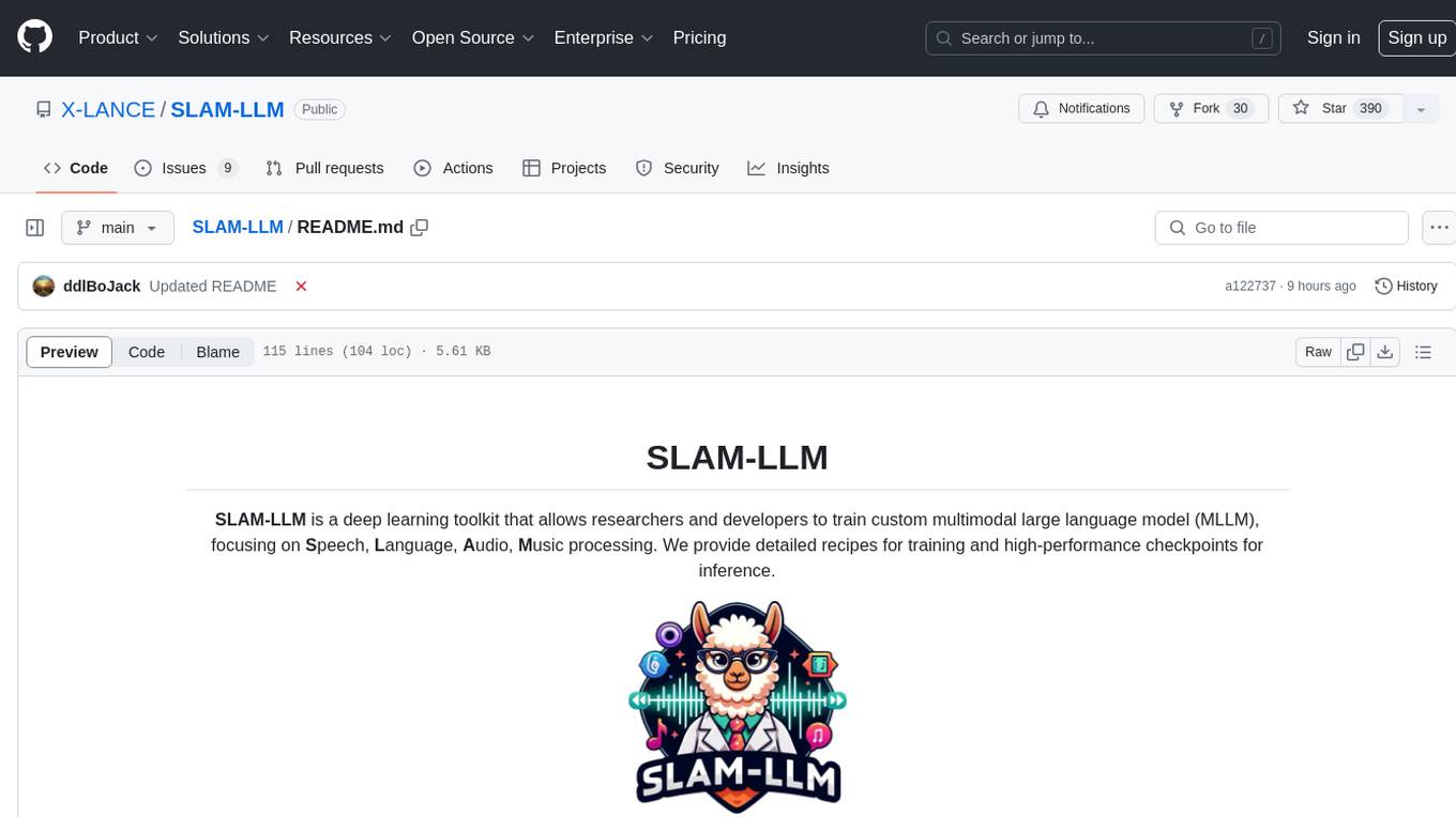 SLAM-LLM Screenshot