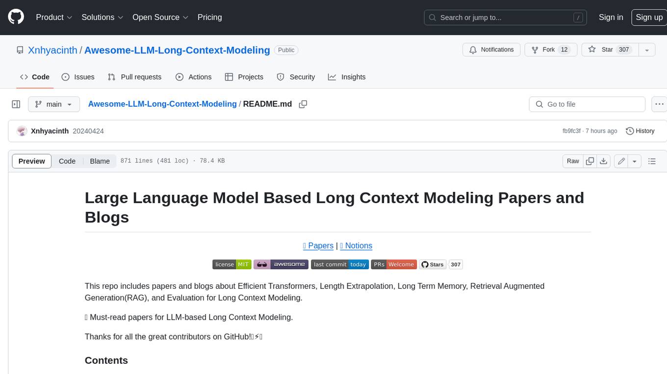 Awesome-LLM-Long-Context-Modeling Screenshot