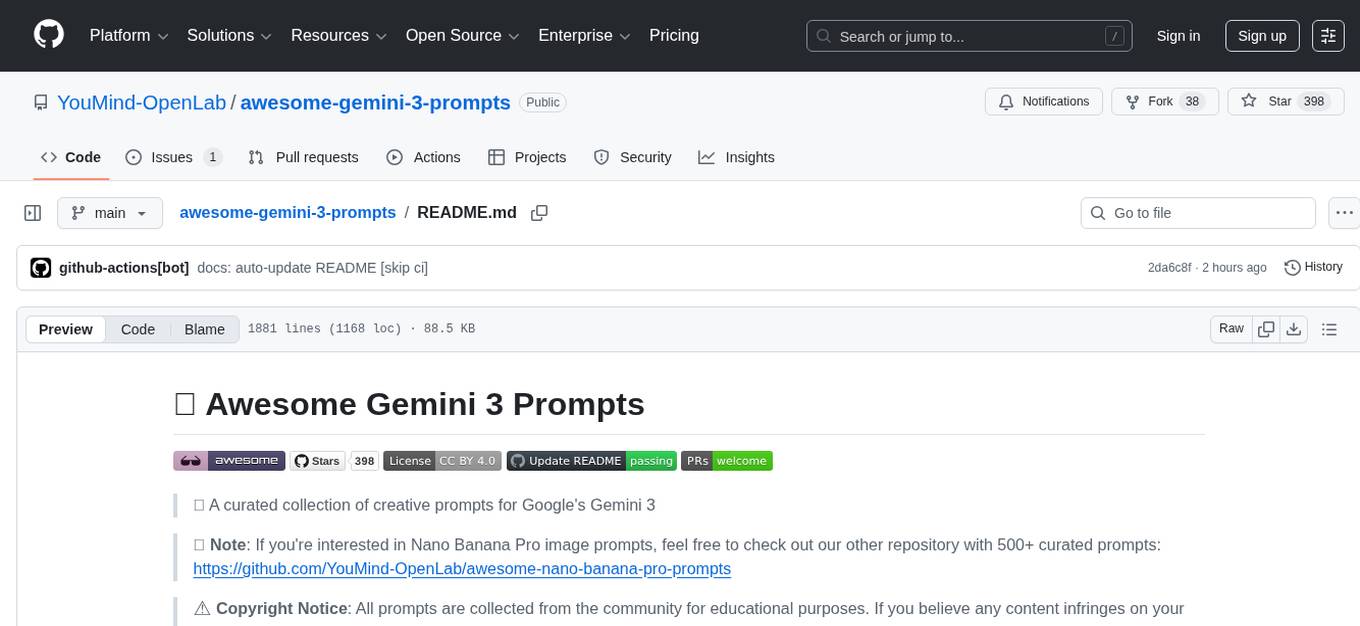 awesome-gemini-3-prompts Screenshot