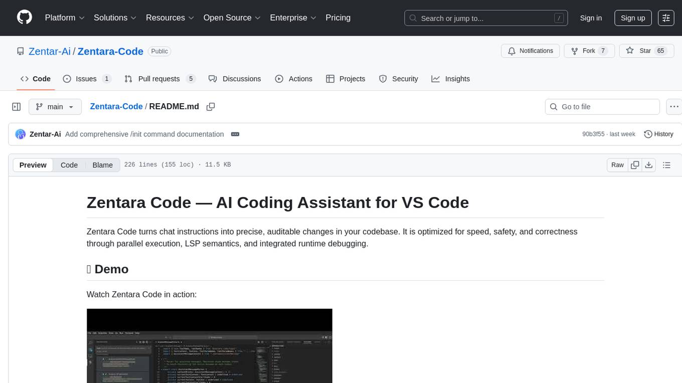 Zentara-Code Screenshot