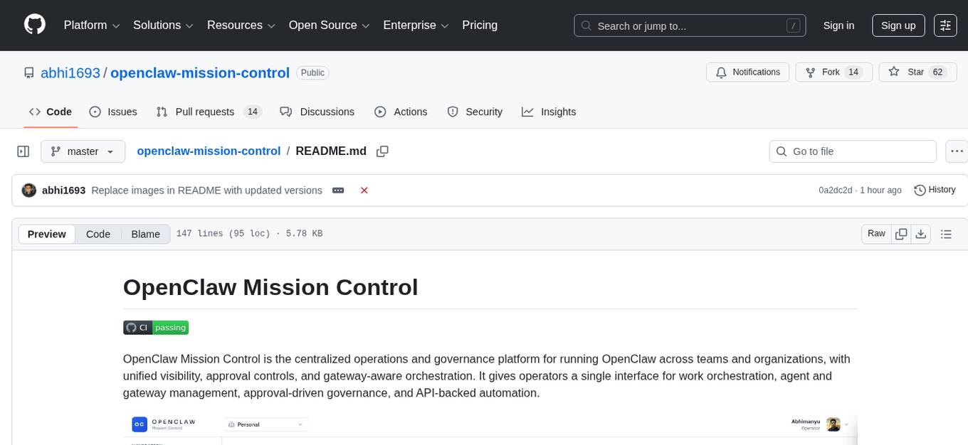 openclaw-mission-control Screenshot