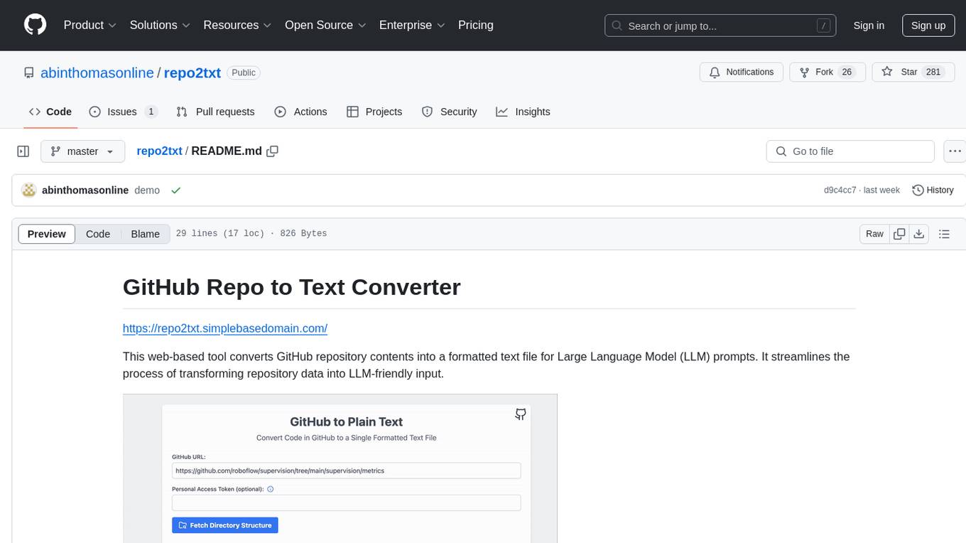 repo2txt Screenshot