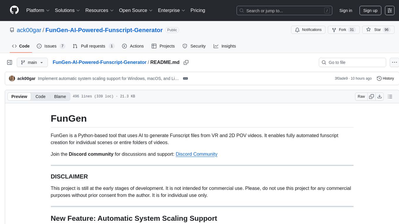 FunGen-AI-Powered-Funscript-Generator Screenshot