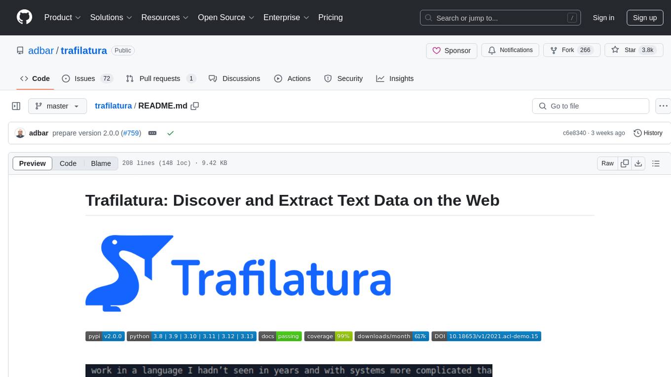 trafilatura Screenshot