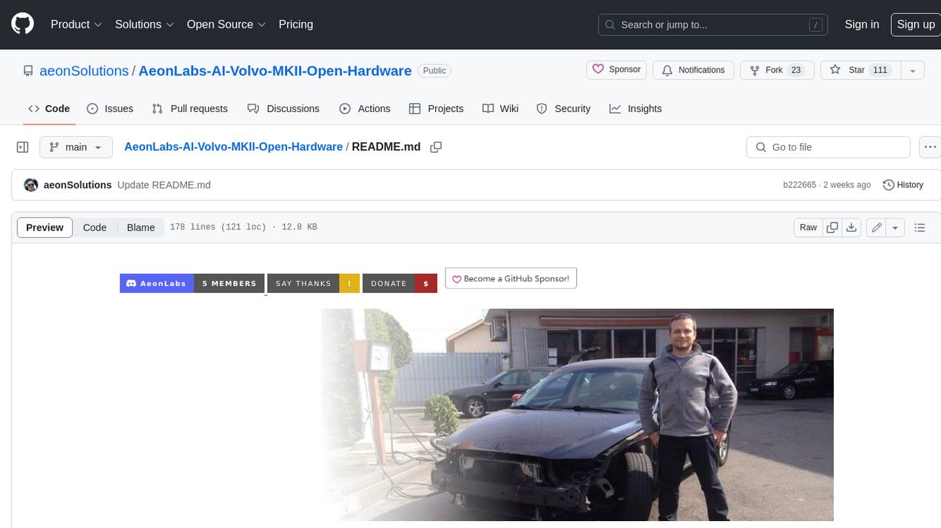 AeonLabs-AI-Volvo-MKII-Open-Hardware Screenshot