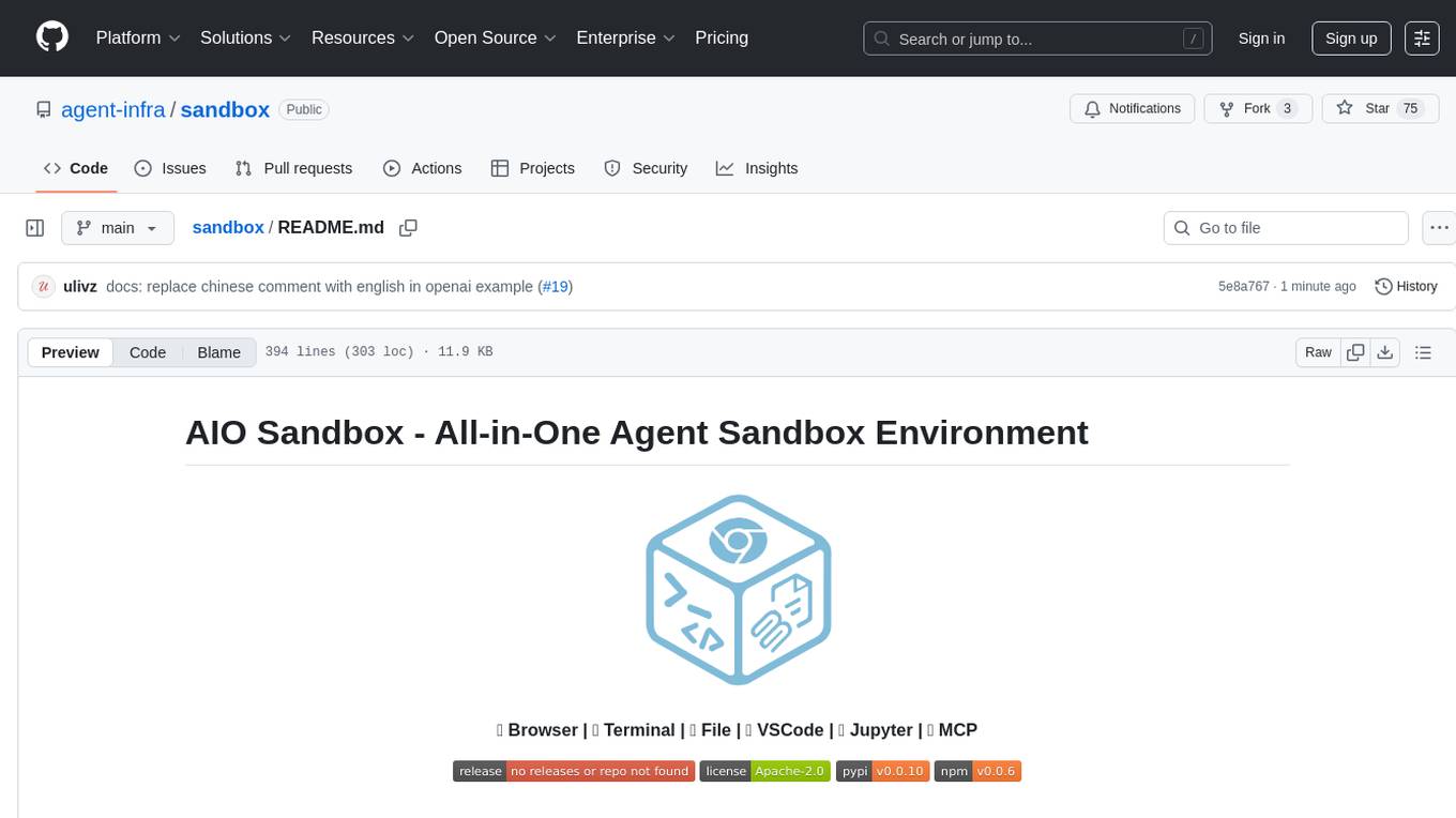 sandbox Screenshot