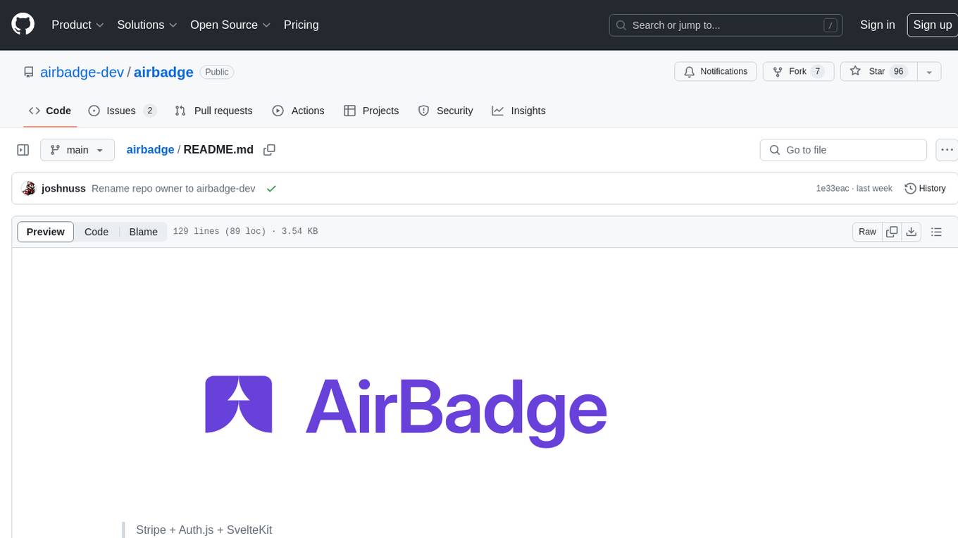 airbadge Screenshot