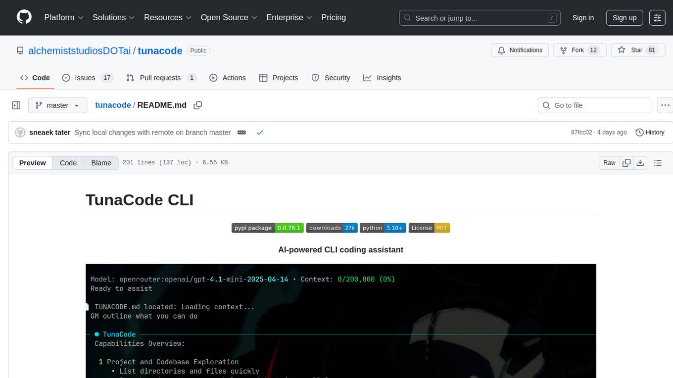 tunacode Screenshot