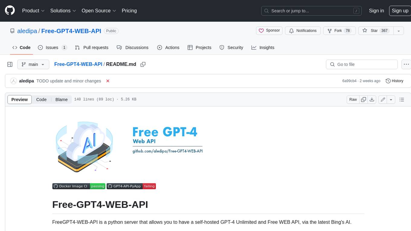 Free-GPT4-WEB-API Screenshot