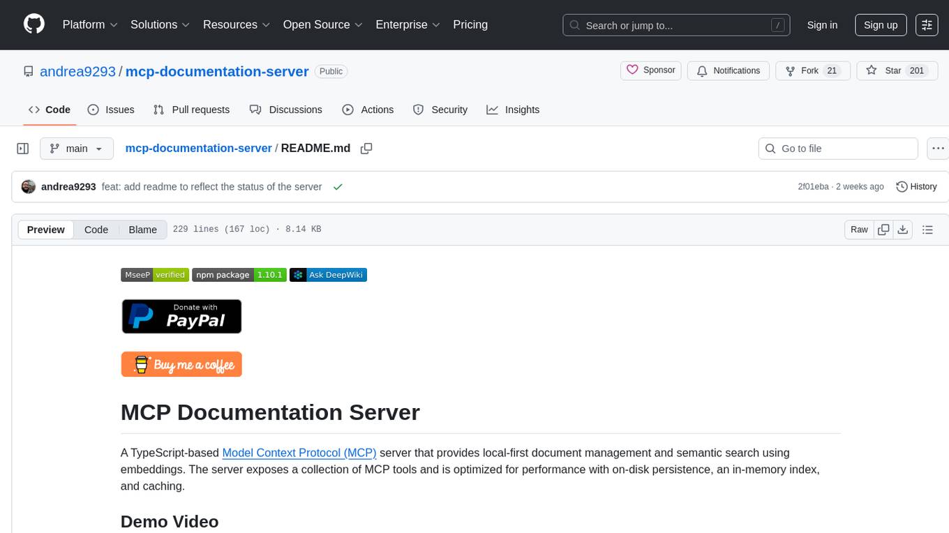 mcp-documentation-server Screenshot