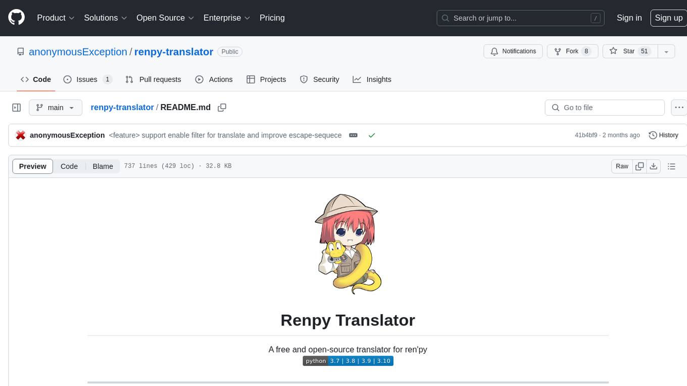 renpy-translator Screenshot