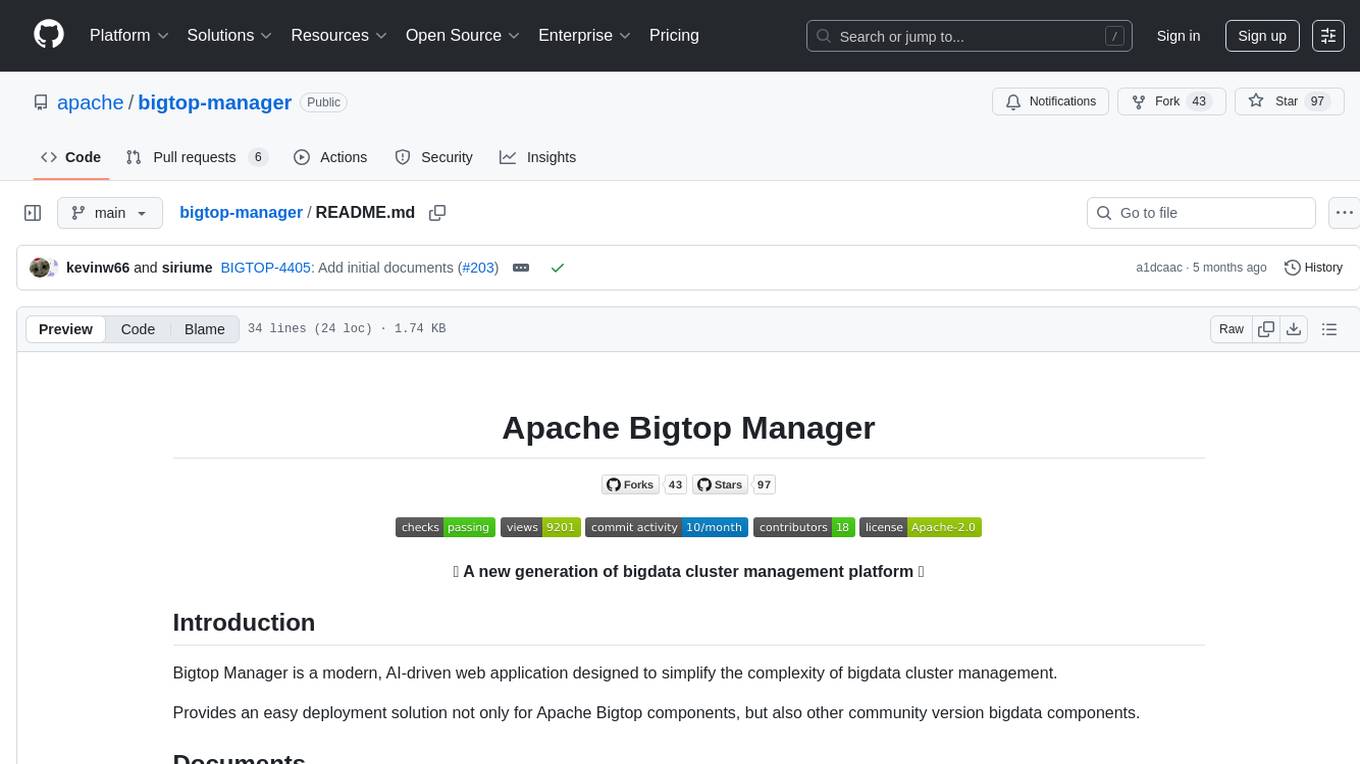 bigtop-manager Screenshot