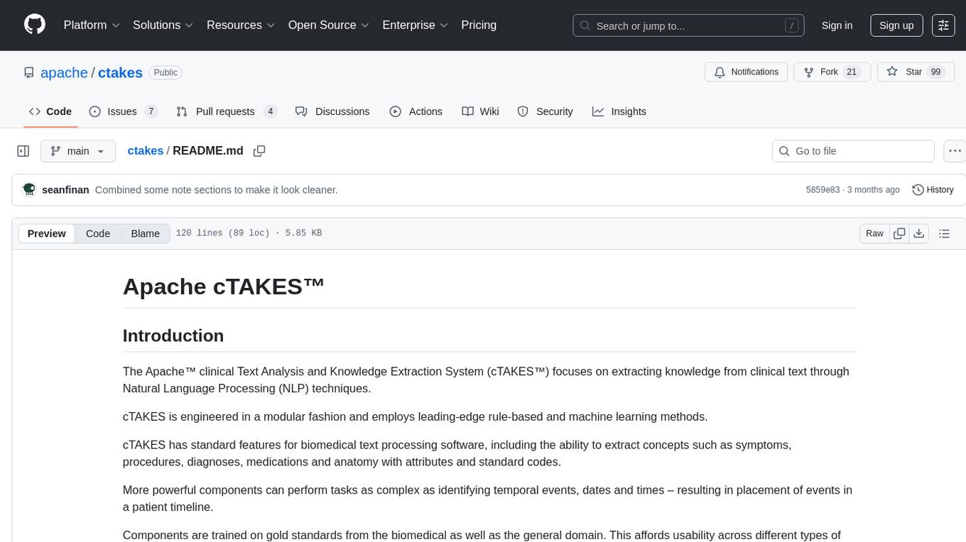 ctakes Screenshot