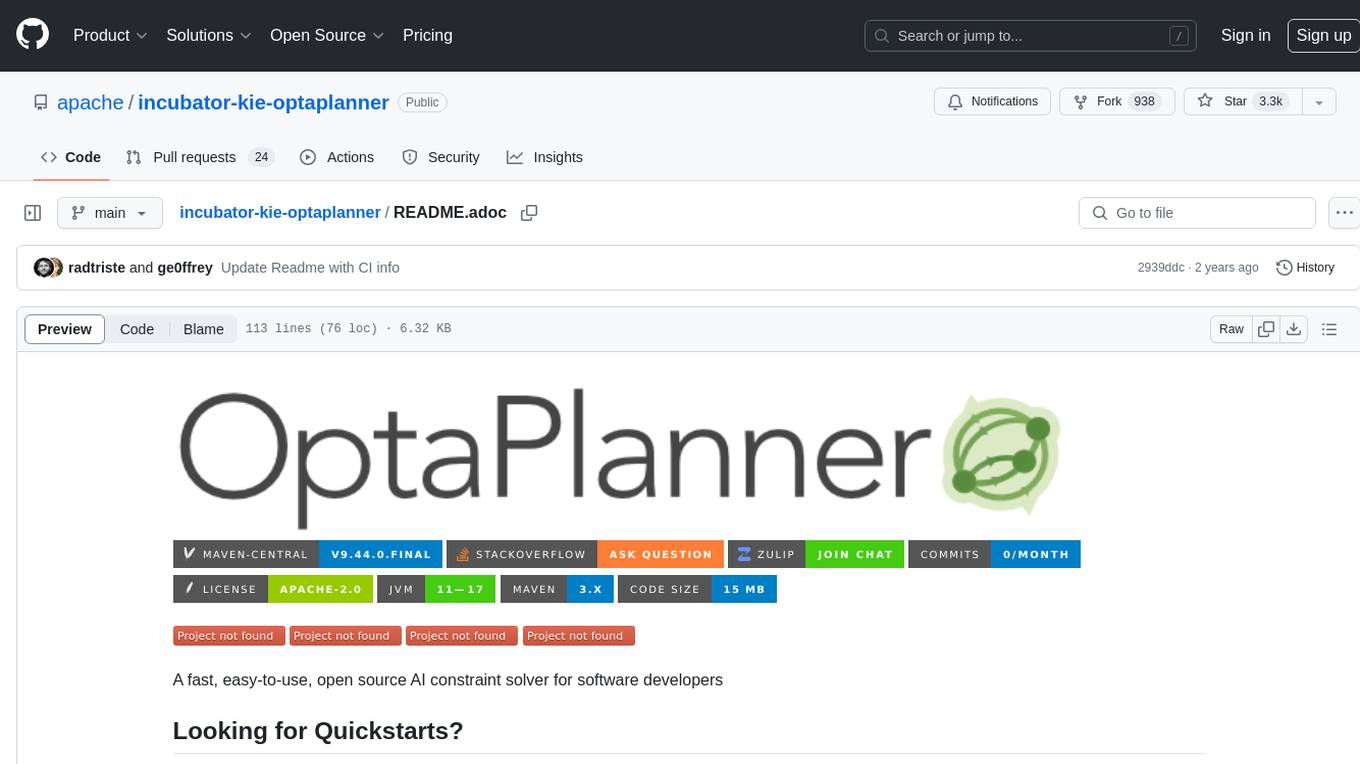 incubator-kie-optaplanner Screenshot