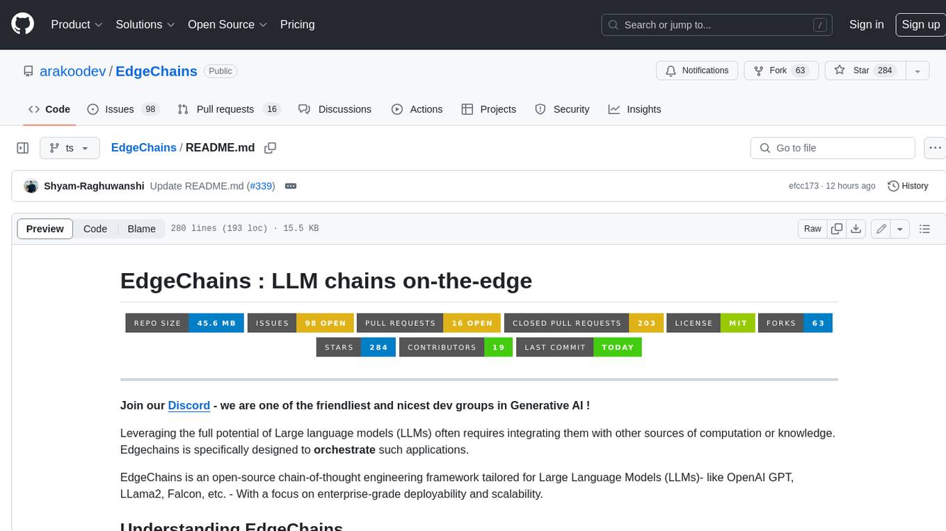 EdgeChains Screenshot