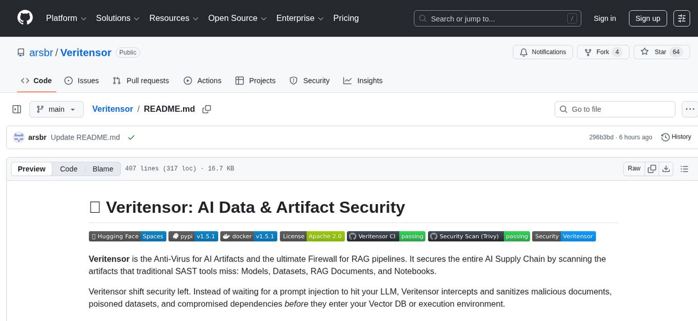 Veritensor Screenshot