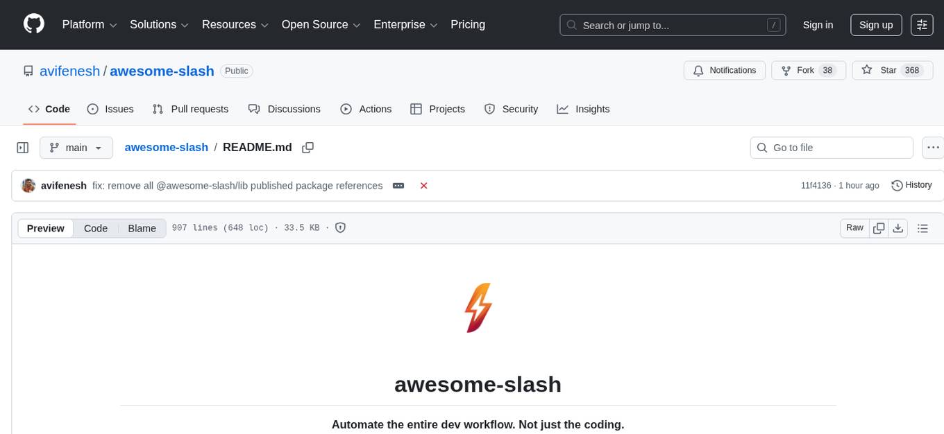 awesome-slash Screenshot