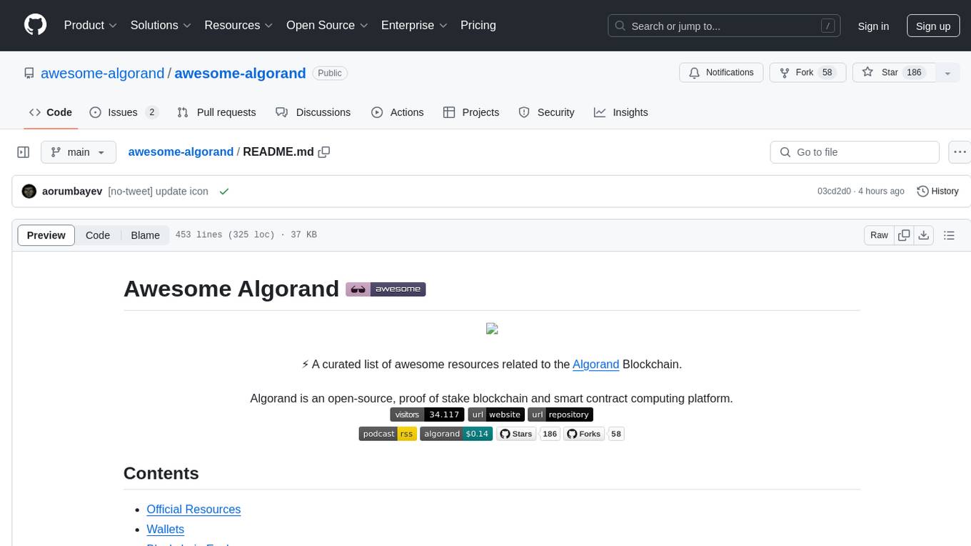 awesome-algorand Screenshot