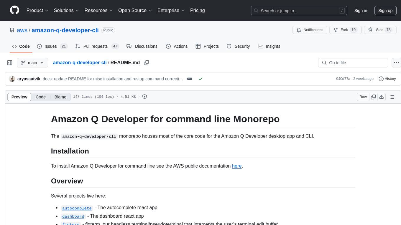 amazon-q-developer-cli Screenshot