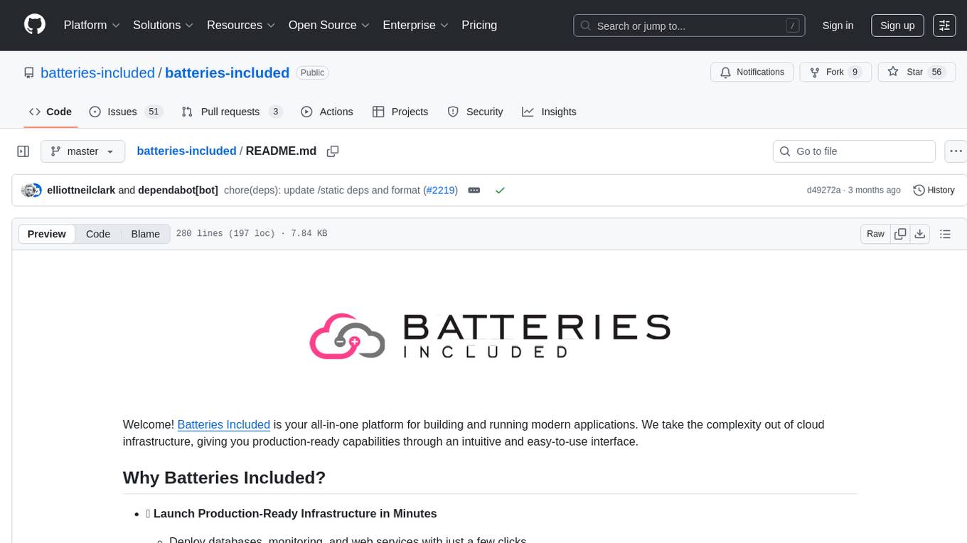 batteries-included Screenshot